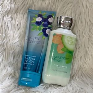 Bath and Body works Throw back lotions